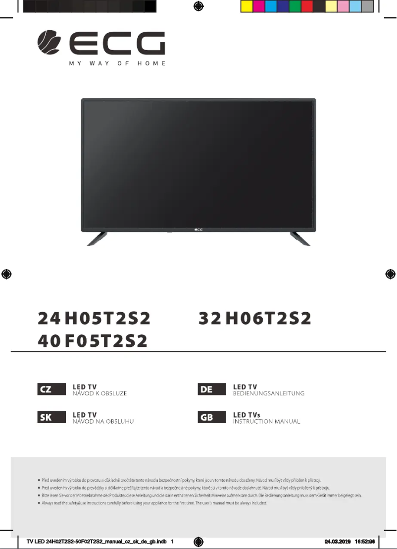 Page n°1 - Manuel utilisateur ECG 40 F05T2S2