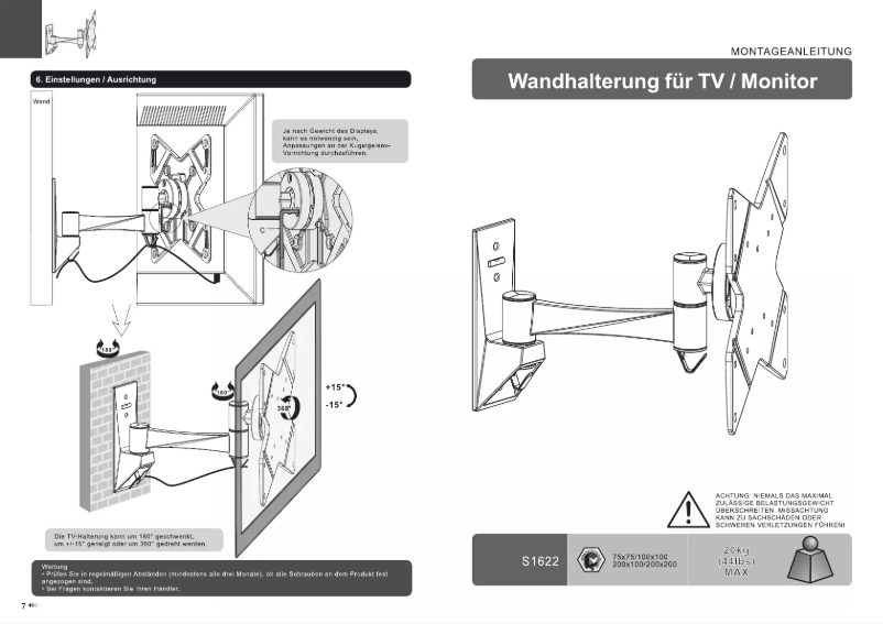 Image de la première page du manuel de l'appareil S1622