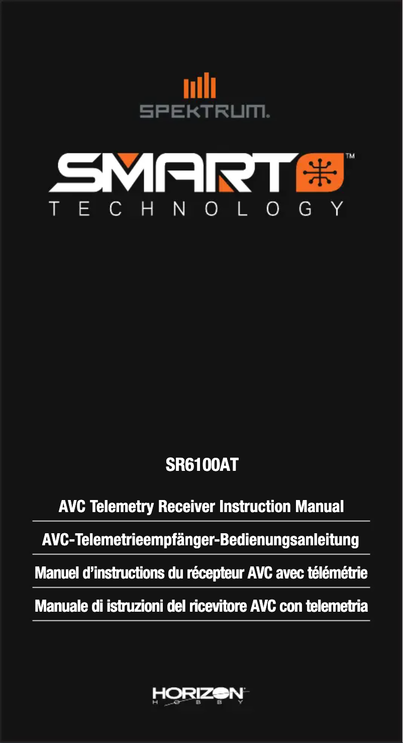 Page n°1 - Manuel utilisateur Spektrum SR6100AT
