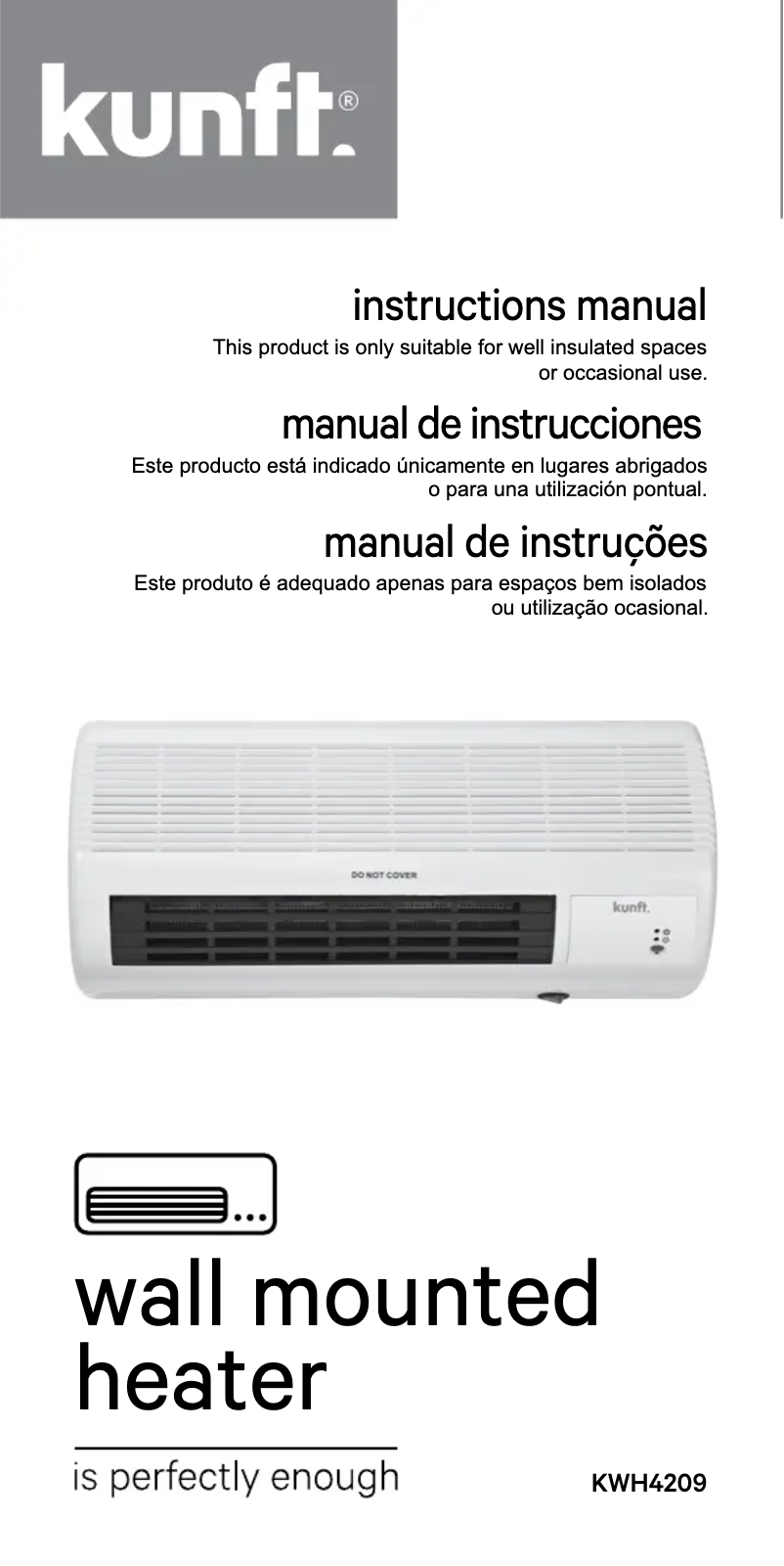 Image de la première page du manuel de l'appareil KWH4209