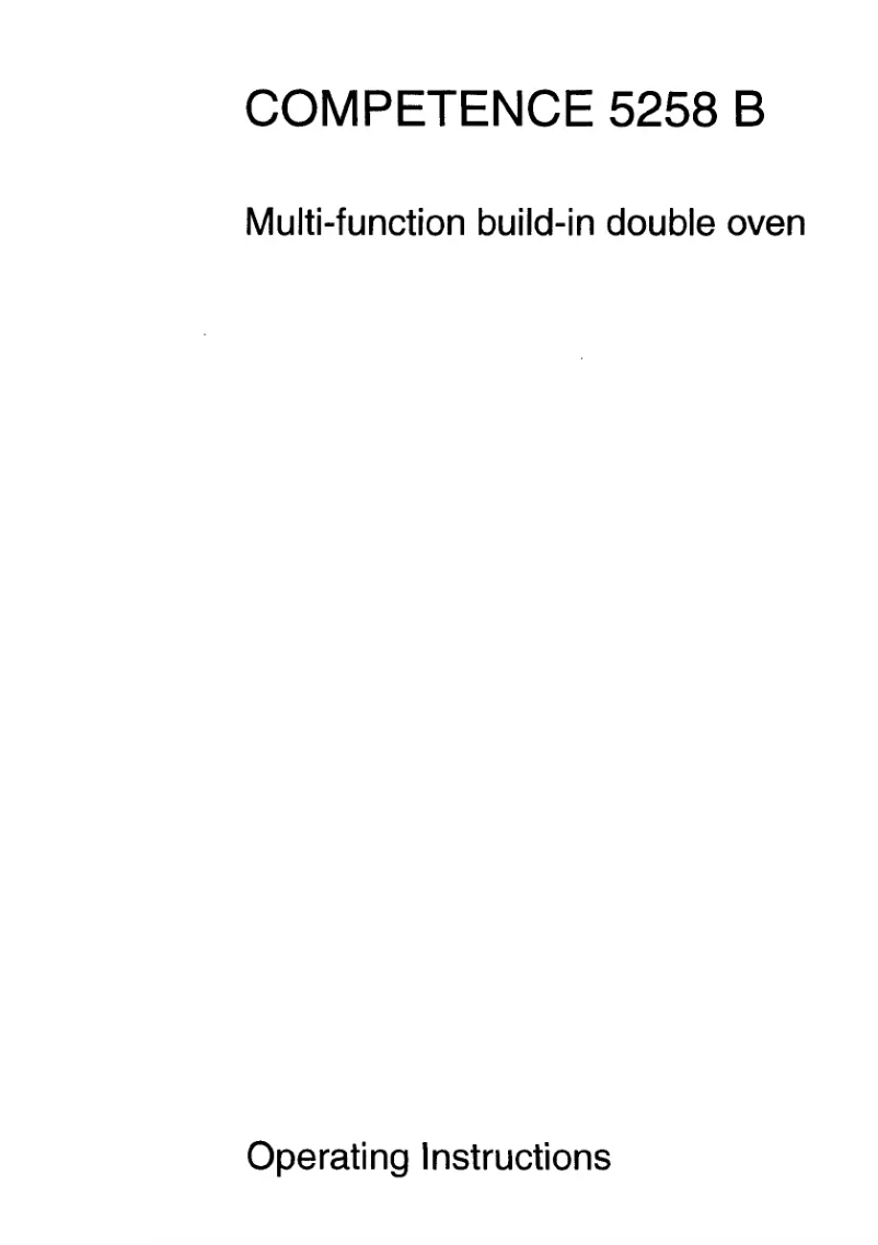 Imagen de la primera página del manual del dispositivo Competence 5258 B D