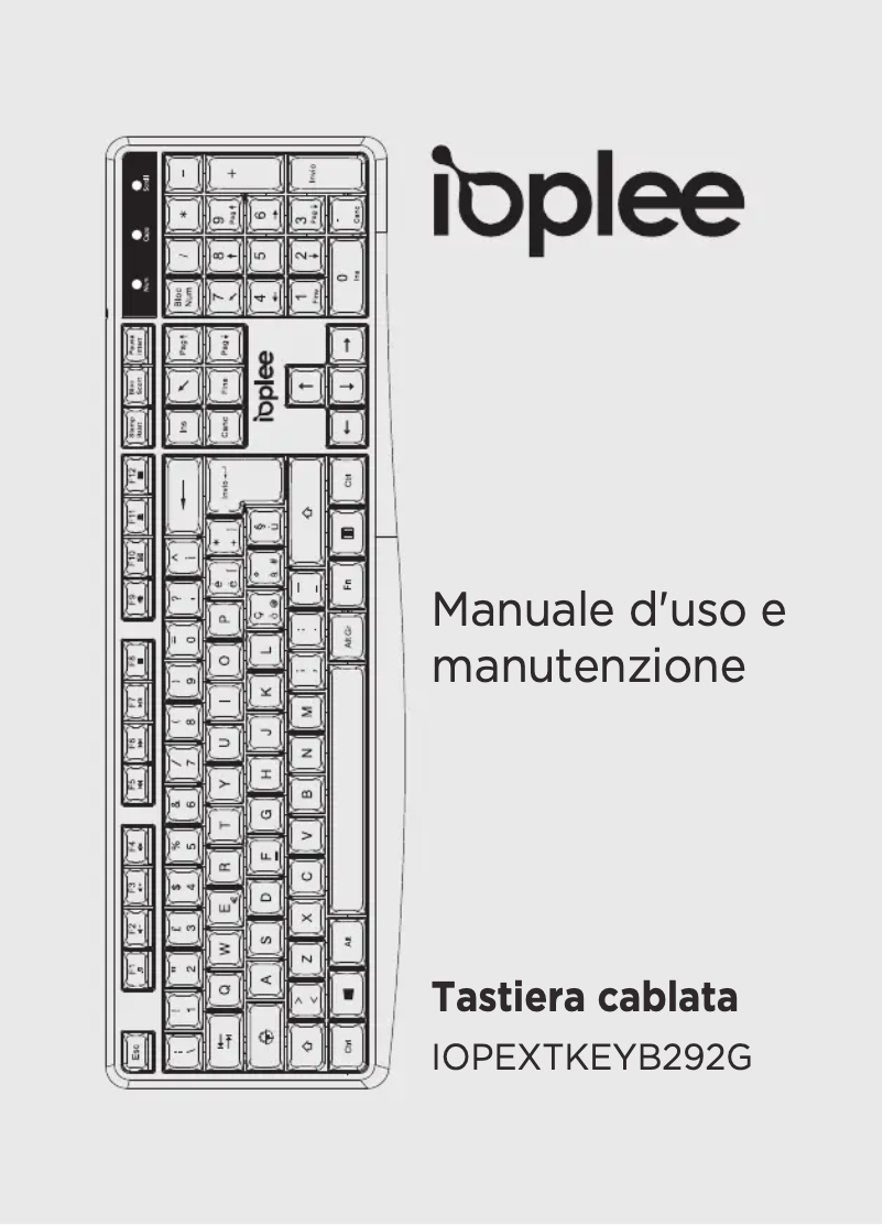 Page n°1 - Manuel utilisateur IOPLEE IOPEXTKEYB292G