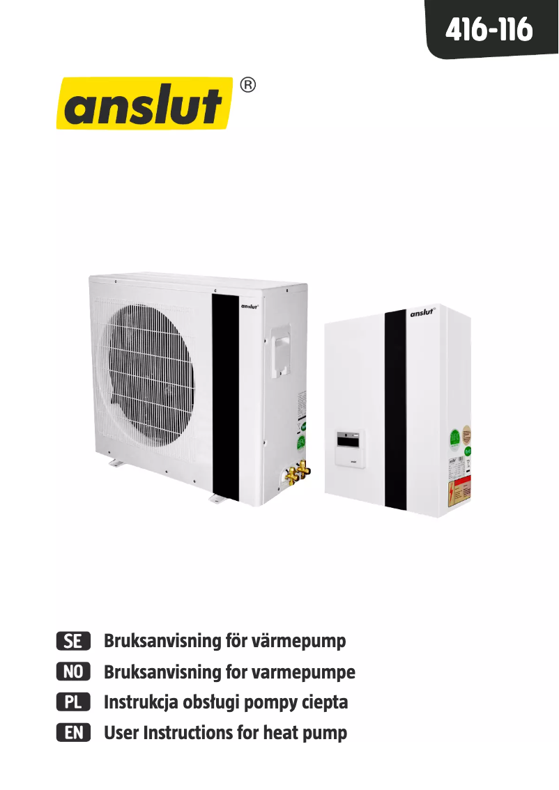Page 1 of the manual User Manual Anslut 416-116
