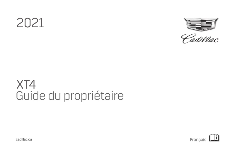 Page 1 of the manual User Manual Cadillac XT4 (2021)