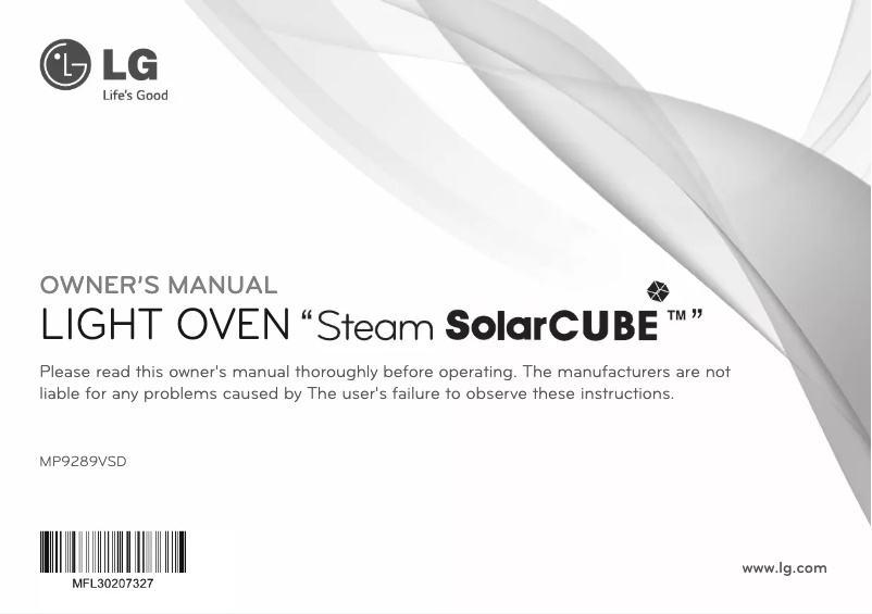 Page 1 de la notice Manuel utilisateur LG MP9289VSD