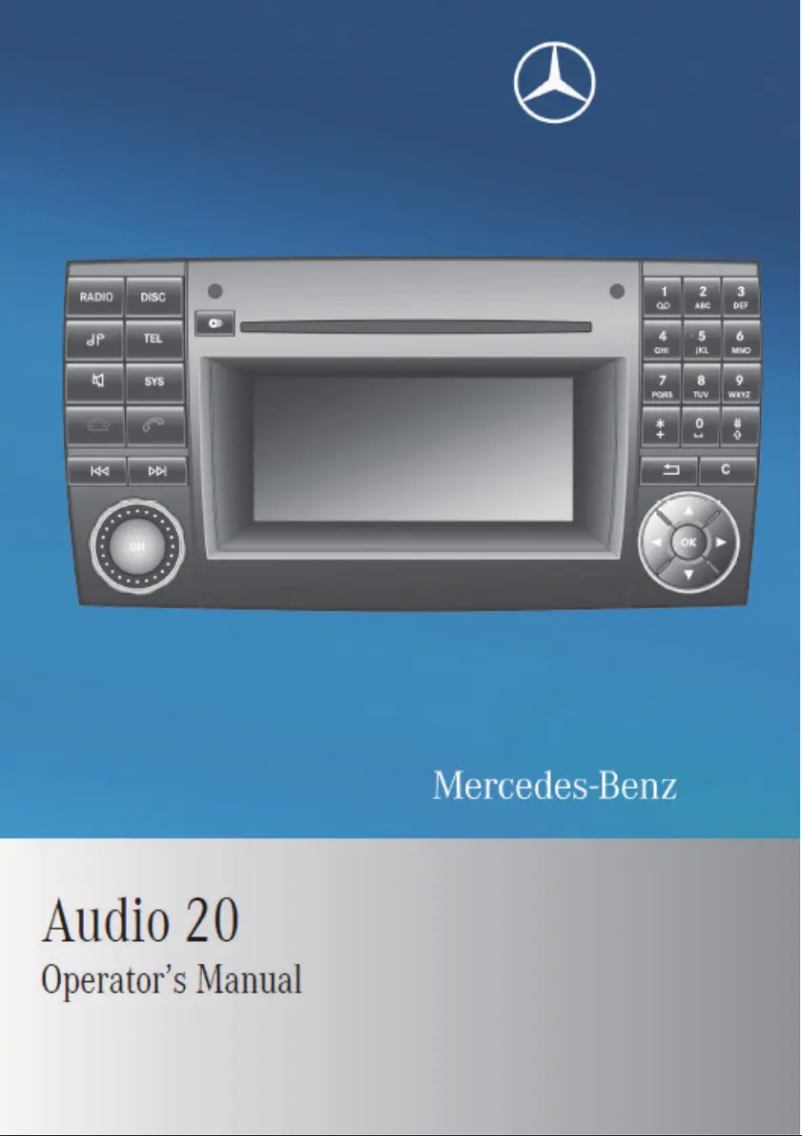 Page 1 de la notice Manuel utilisateur Mercedes-Benz Audio 20
