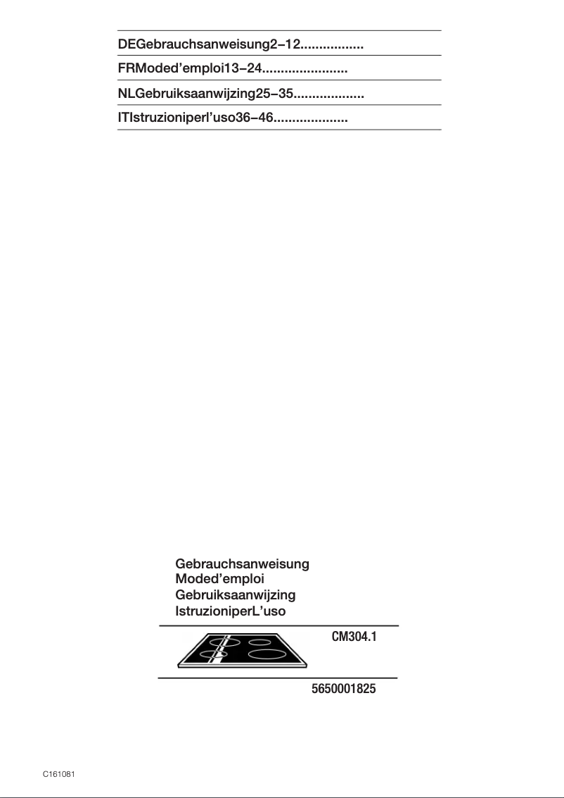 Image de la première page du manuel de l'appareil CM30411