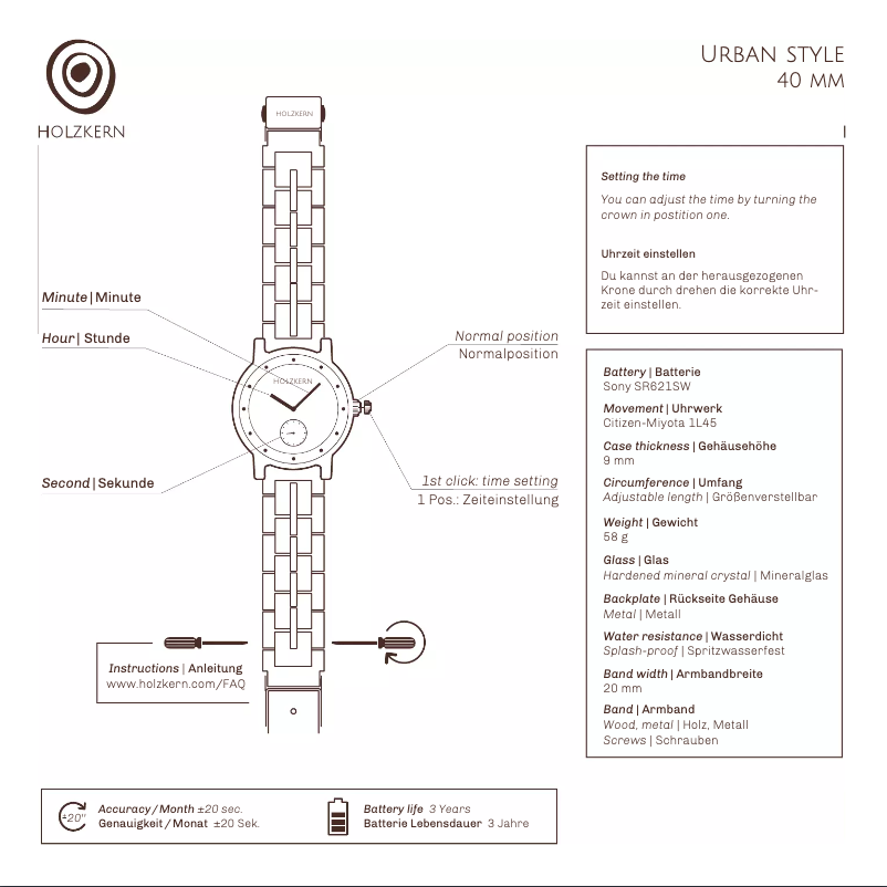 Page n°1 - Manuel utilisateur Holzkern Cocoon