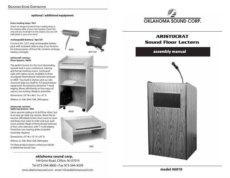 Image de la première page du manuel de l'appareil 6010