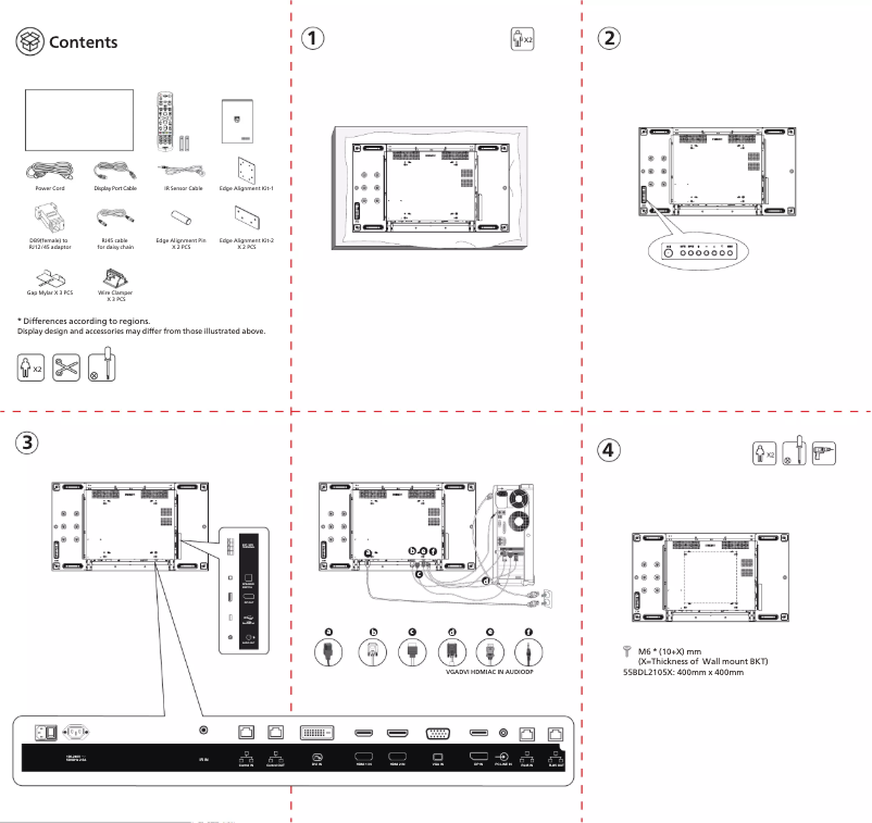 First page image of the manual for 55BDL2105X
