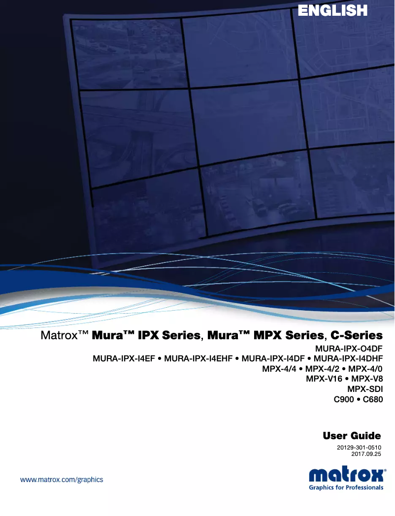 Page n°1 - Manuel utilisateur Matrox Mura MURA-MPXSDIF