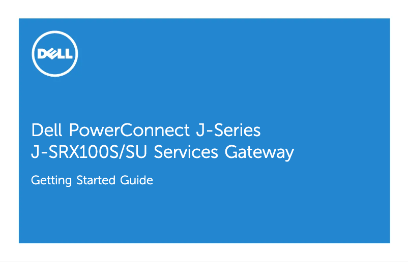 Image de la première page du manuel de l'appareil PowerConnect J-SRX100