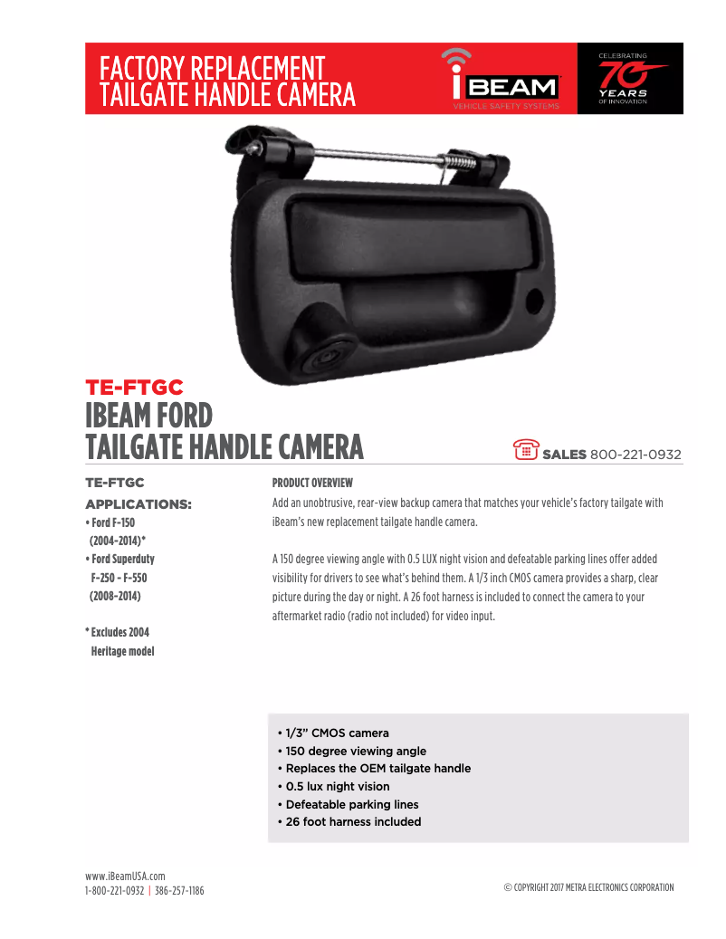 Page 1 de la notice Fiche technique Metra TE-FTGC