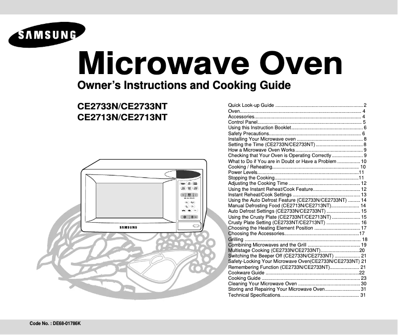 Imagen de la primera página del manual del dispositivo CE2733N