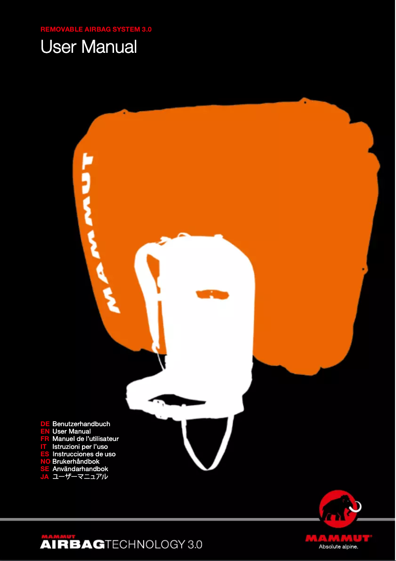 Page n°1 - Manuel utilisateur Mammut Removable Airbag System 3.0