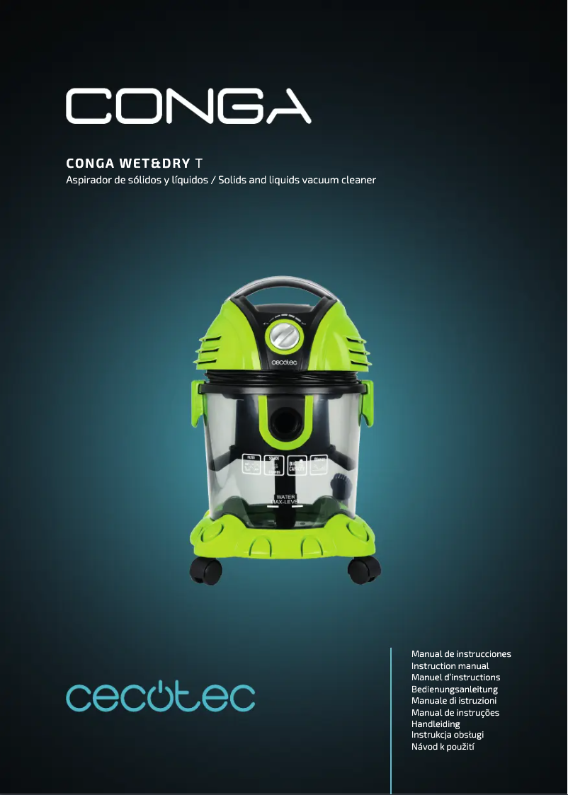 Page n°1 - Manuel utilisateur Cecotec Conga Wet&Dry T