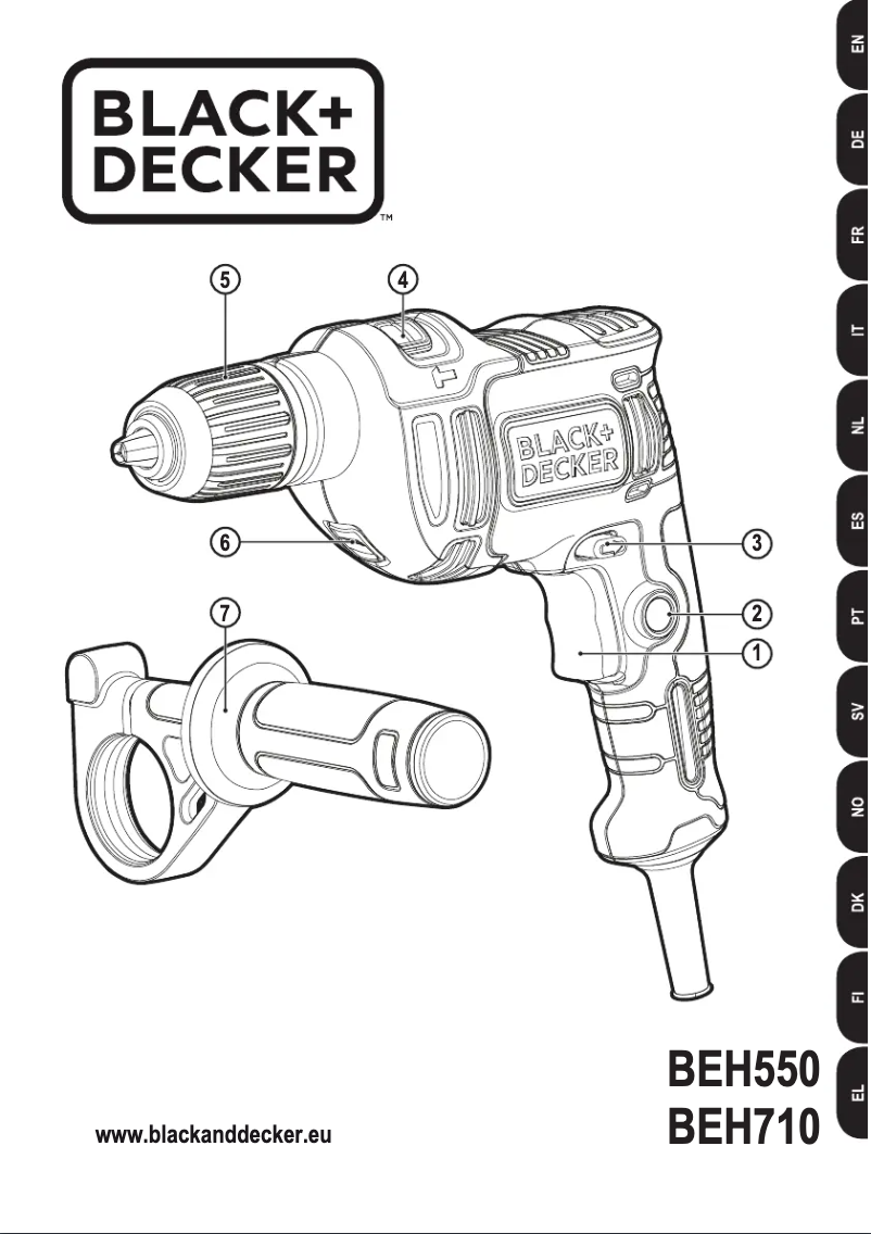 Page 1 de la notice Manuel utilisateur Black & Decker BEH710K