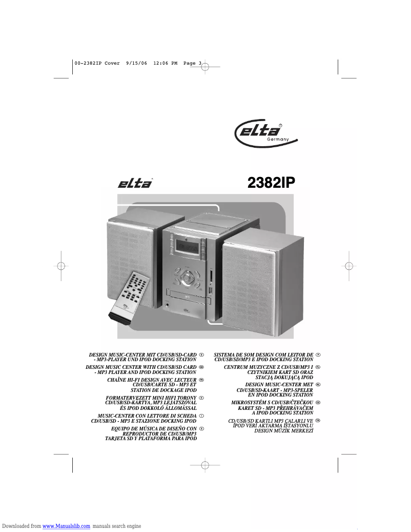 Image de la première page du manuel de l'appareil 2382IP