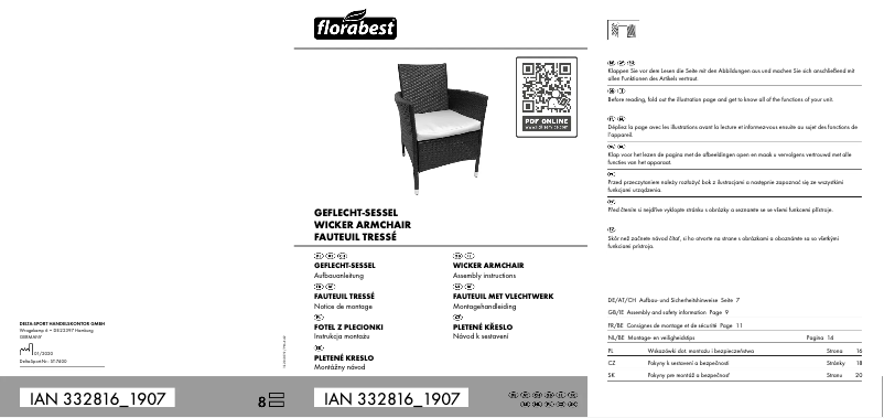 Page 1 de la notice Manuel utilisateur Florabest IAN 332816