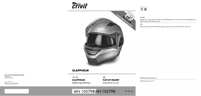 Page 1 de la notice Manuel utilisateur Crivit IAN 103798