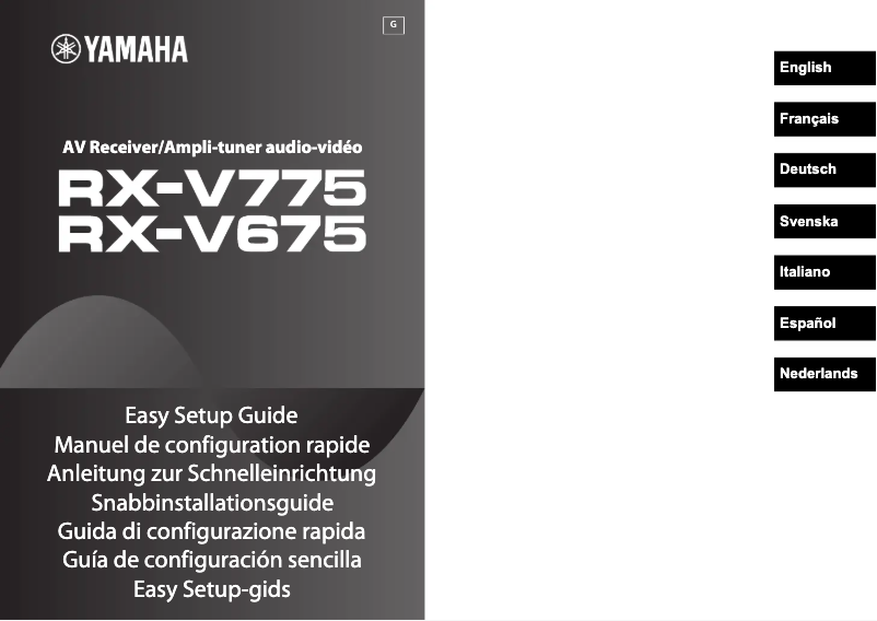 Page 1 de la notice Manuel utilisateur Yamaha RX-V775