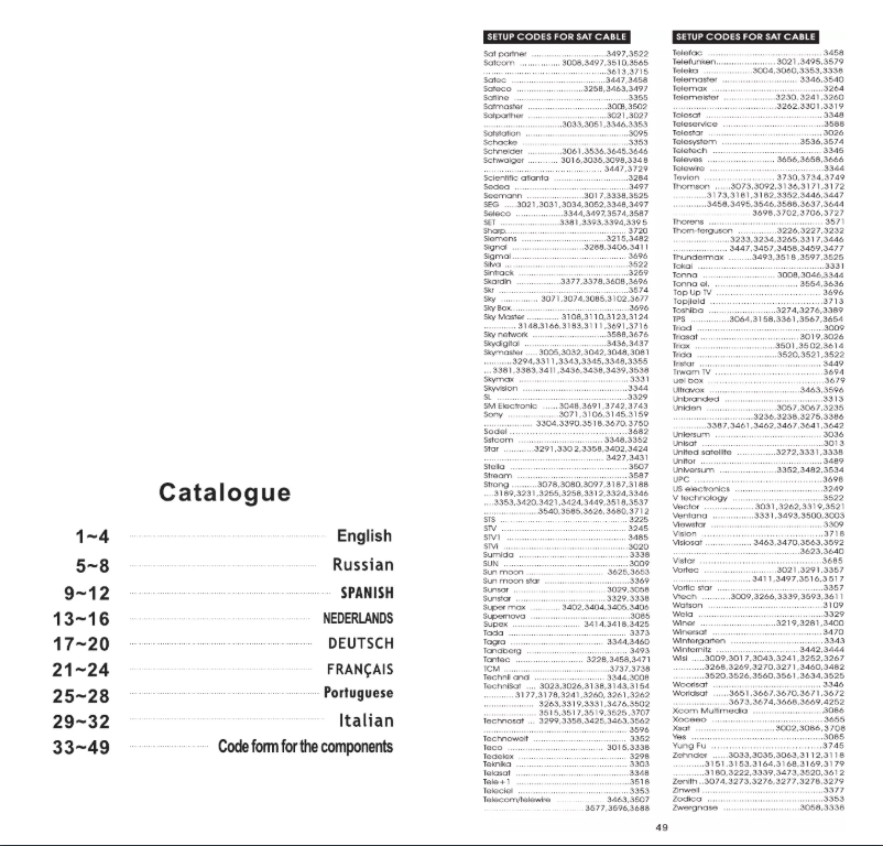 Image de la première page du manuel de l'appareil RC UNIVERS50