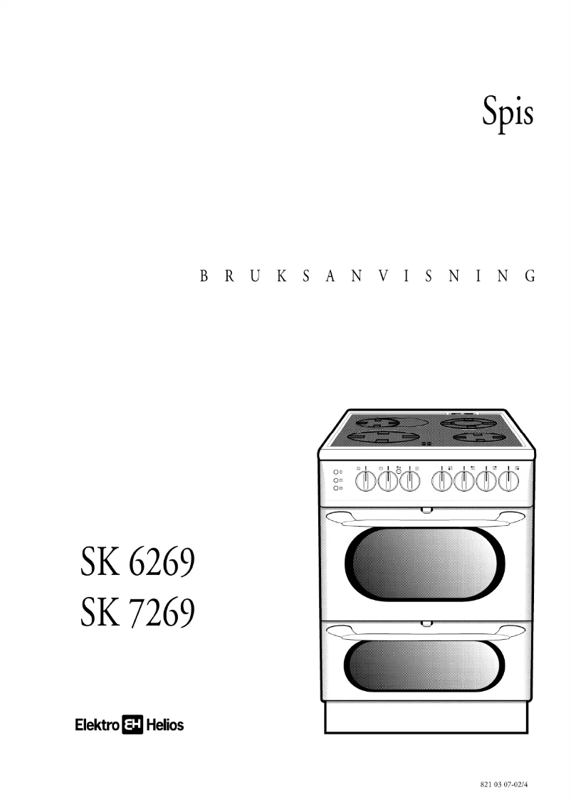 Page n°1 - Manuel utilisateur Elektro Helios SK6269