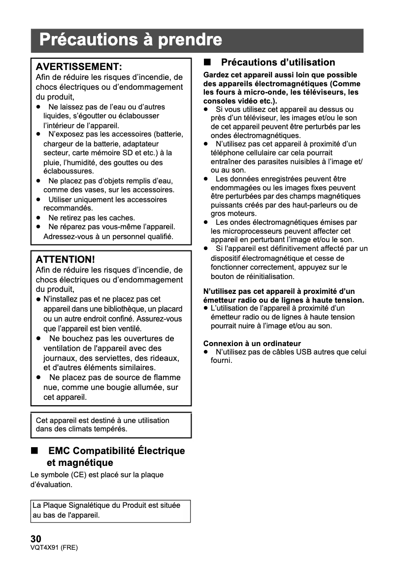 Page 1 de la notice Guide de démarrage rapide Panasonic TU-PTA100E