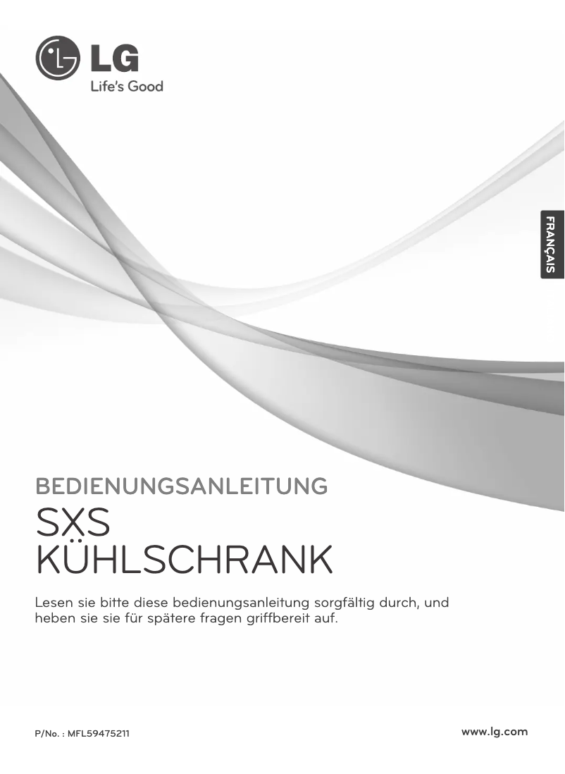 Page 1 de la notice Manuel utilisateur LG GR-P247CNPV