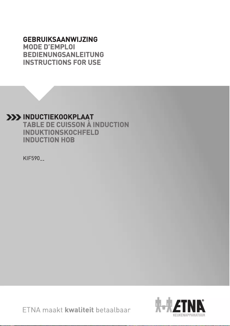 Page n°1 - Manuel utilisateur Etna KIF590ZT