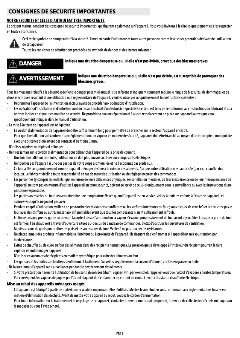 Page 1 de la notice Manuel utilisateur Whirlpool AKP 250
