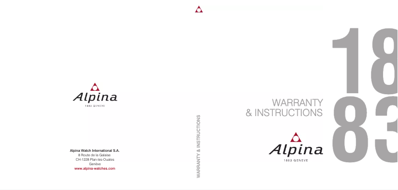 Page 1 de la notice Manuel utilisateur Alpina Seastrong Horological Hybrid