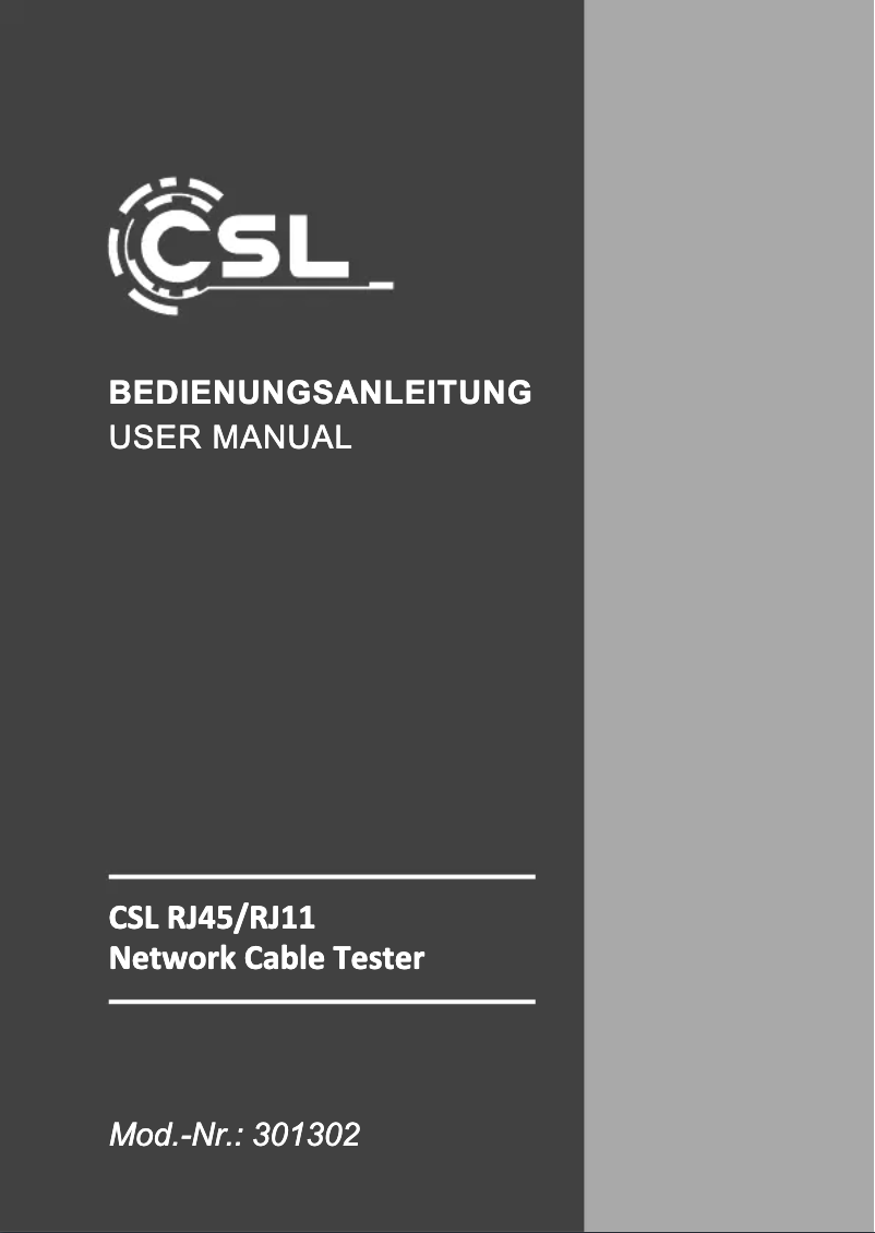 Page 1 de la notice Manuel utilisateur CSL 301302