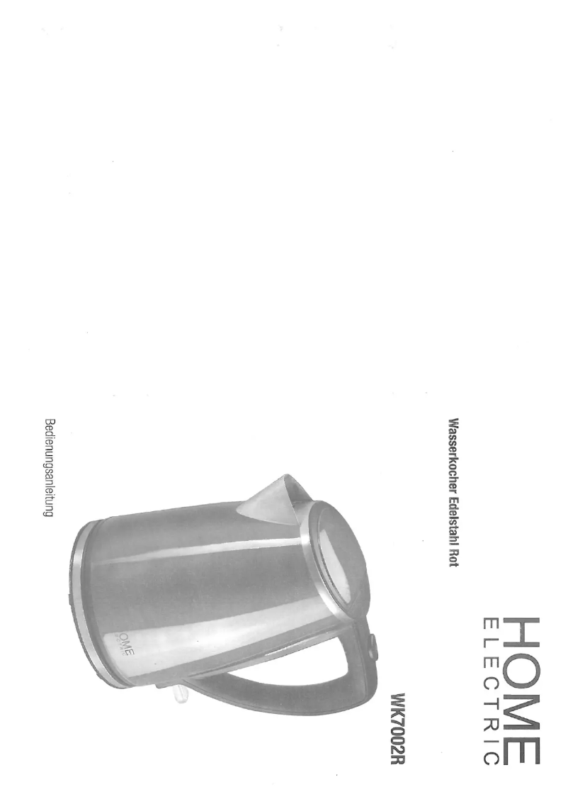 Page n°1 - Manuel utilisateur Home Electric WK7002R