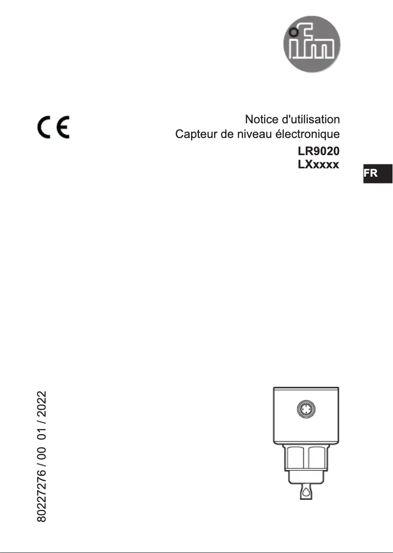 Page 1 de la notice Manuel utilisateur IFM LR9020