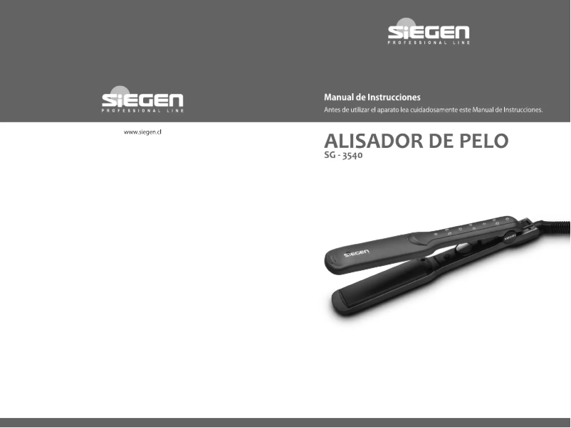 Page 1 de la notice Manuel utilisateur Siegen SG-3540