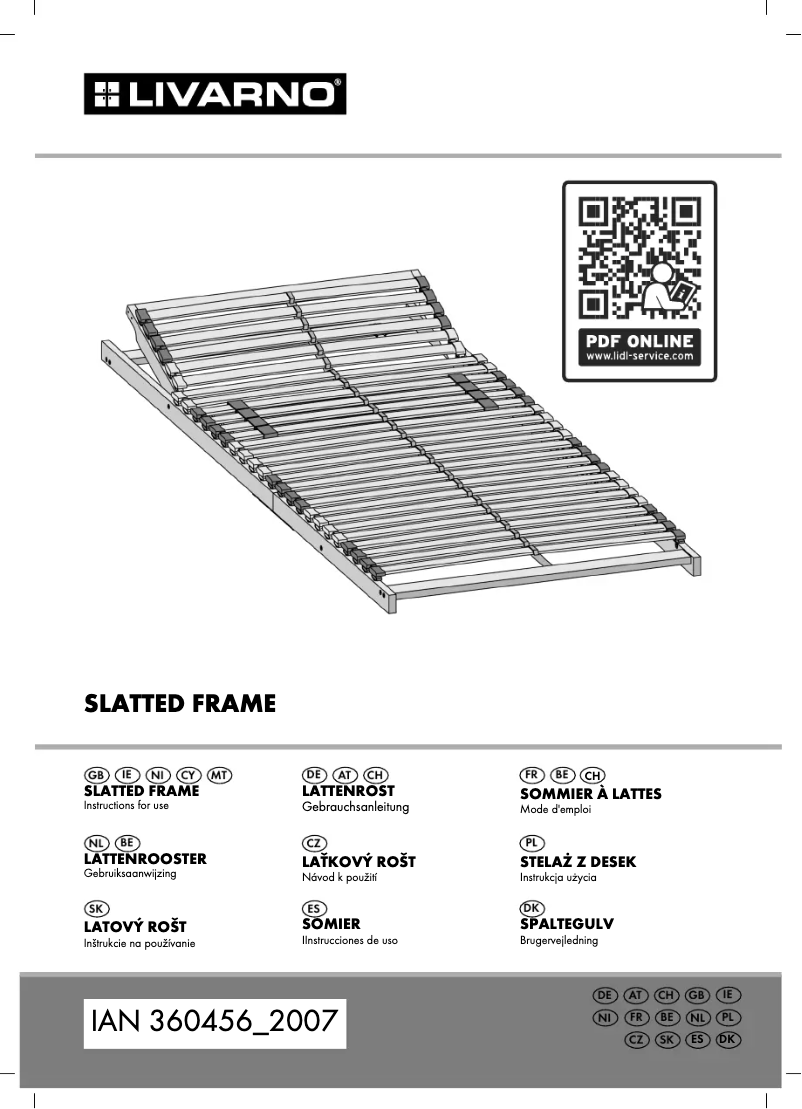 Page 1 de la notice Manuel utilisateur Livarno Lux IAN 360456