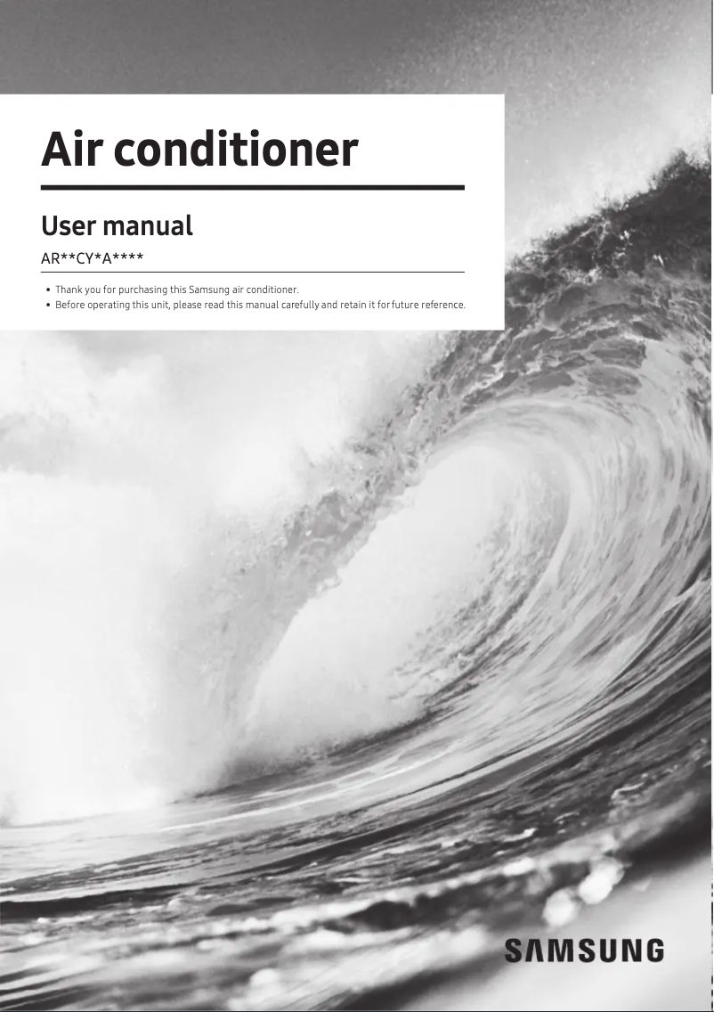 Image de la première page du manuel de l'appareil AR24CY3AAGC