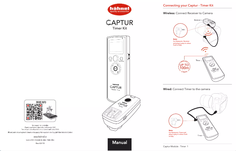Page n°1 - Manuel utilisateur Hähnel Captur Timer Kit (Fujifilm)