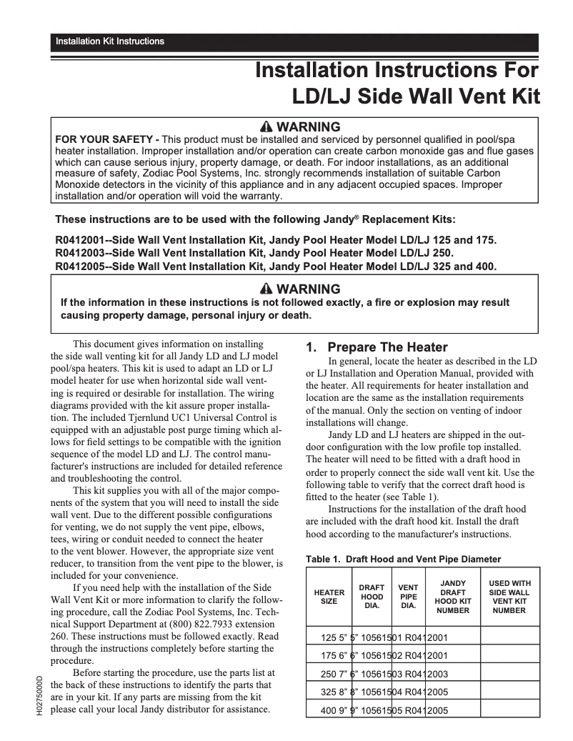 Página 1 del manual Guía de instalación JANDY Lite2
