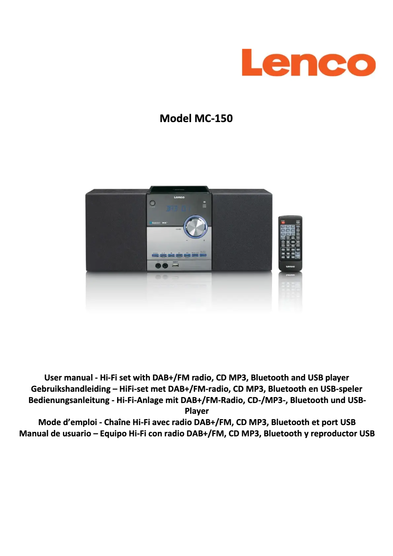 Image de la première page du manuel de l'appareil MC-030