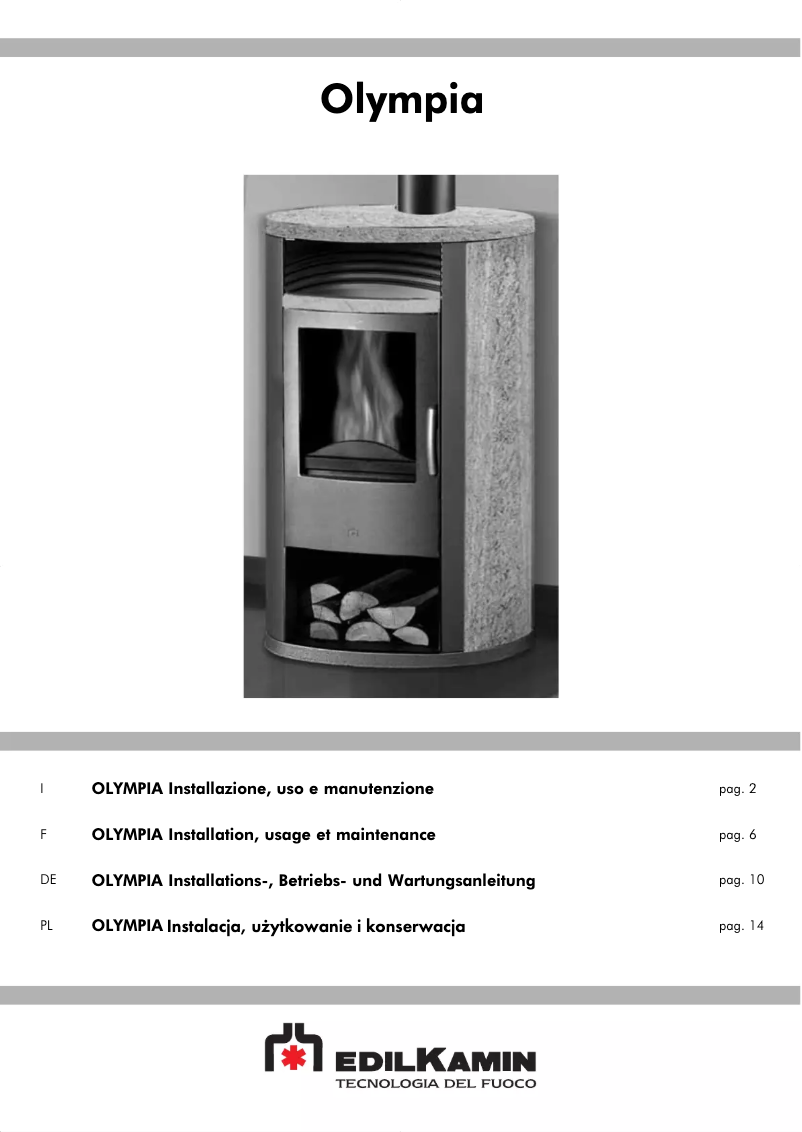 Página 1 del manual Manual de usuario Edilkamin OLYMPIA