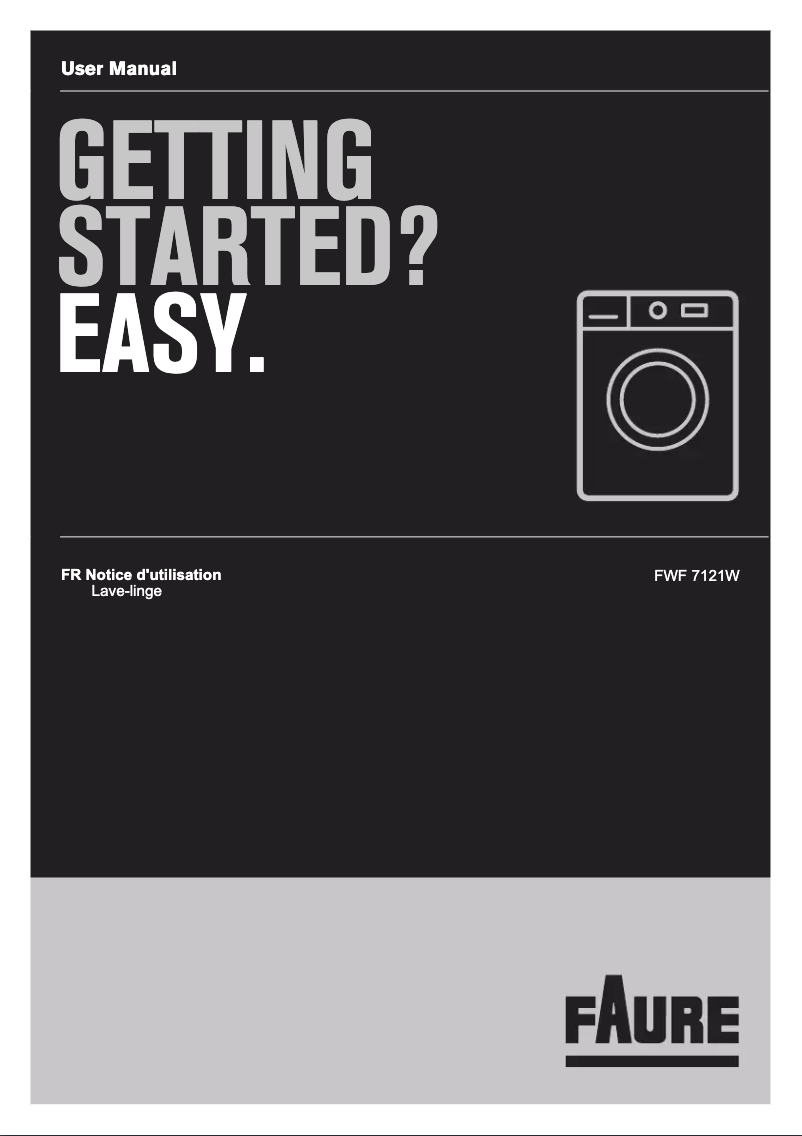 Page n°1 - Manuel utilisateur Faure FWF7121W