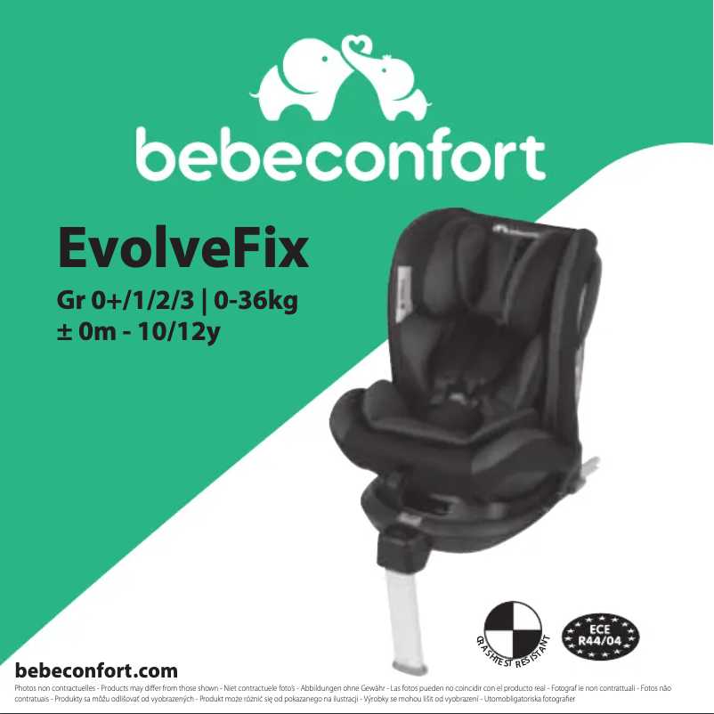 Page 1 de la notice Manuel utilisateur Bebe Confort EvolveFix