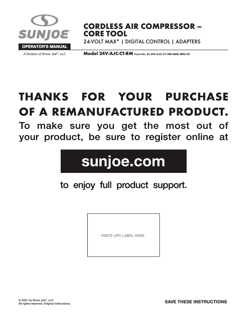 Image de la première page du manuel de l'appareil 24V-AJC-CT-RM