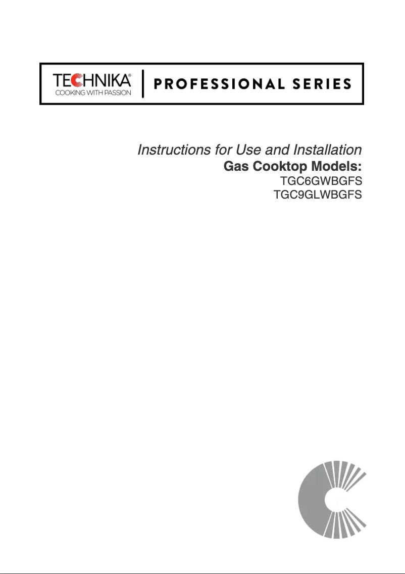 Page 1 de la notice Manuel utilisateur Technika TGC9GLWBGFS