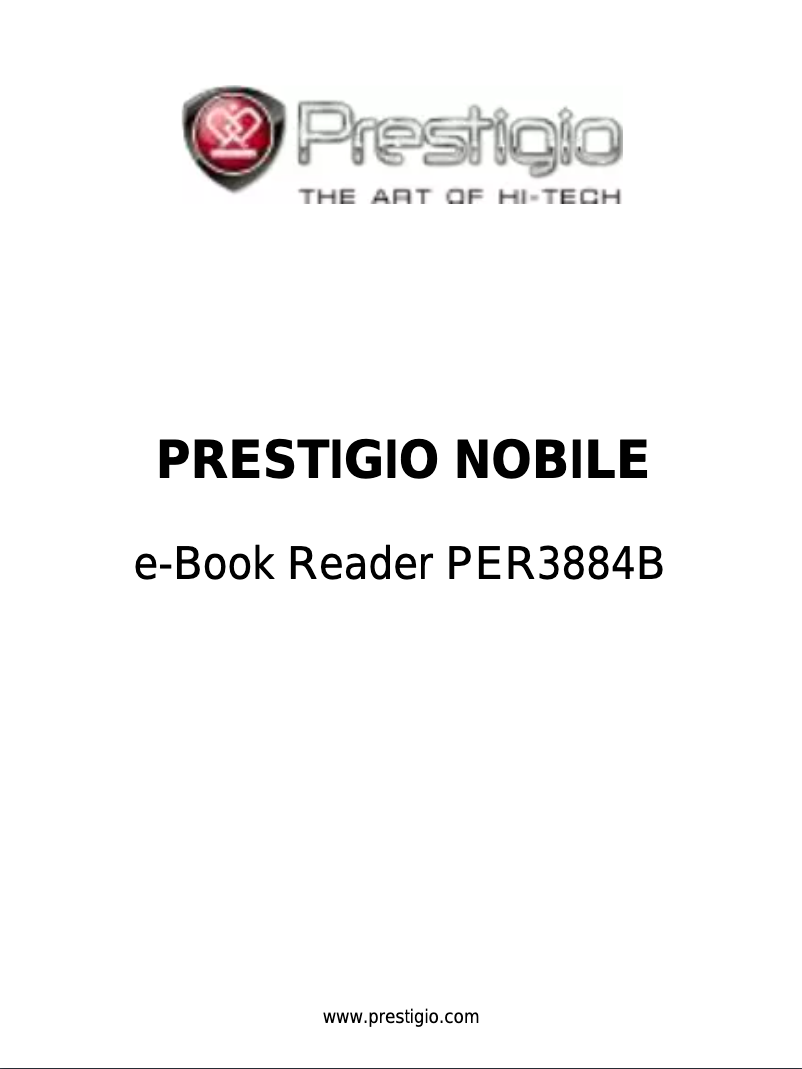 Page 1 de la notice Manuel utilisateur Prestigio MultiReader 3884