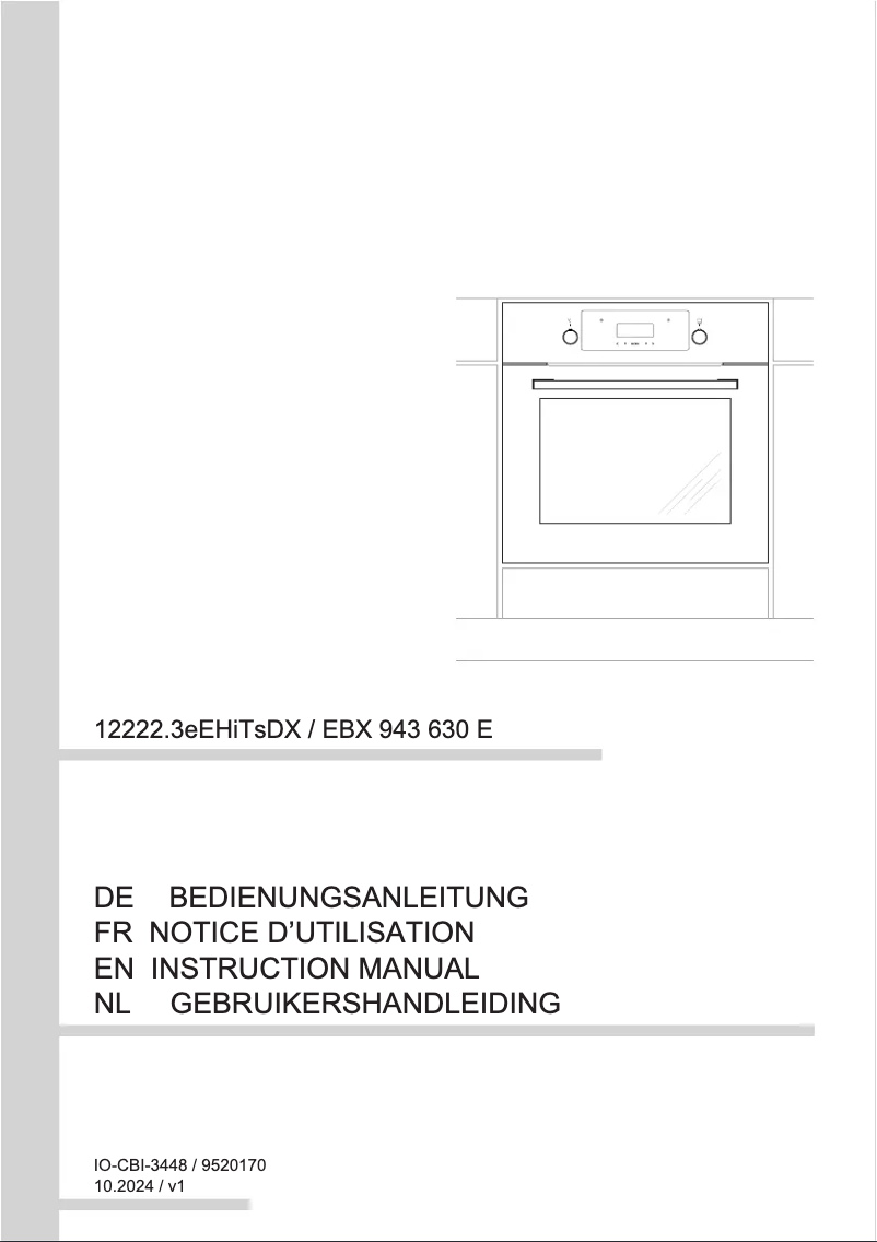 Page 1 de la notice Manuel utilisateur Amica EBX 943 630 E