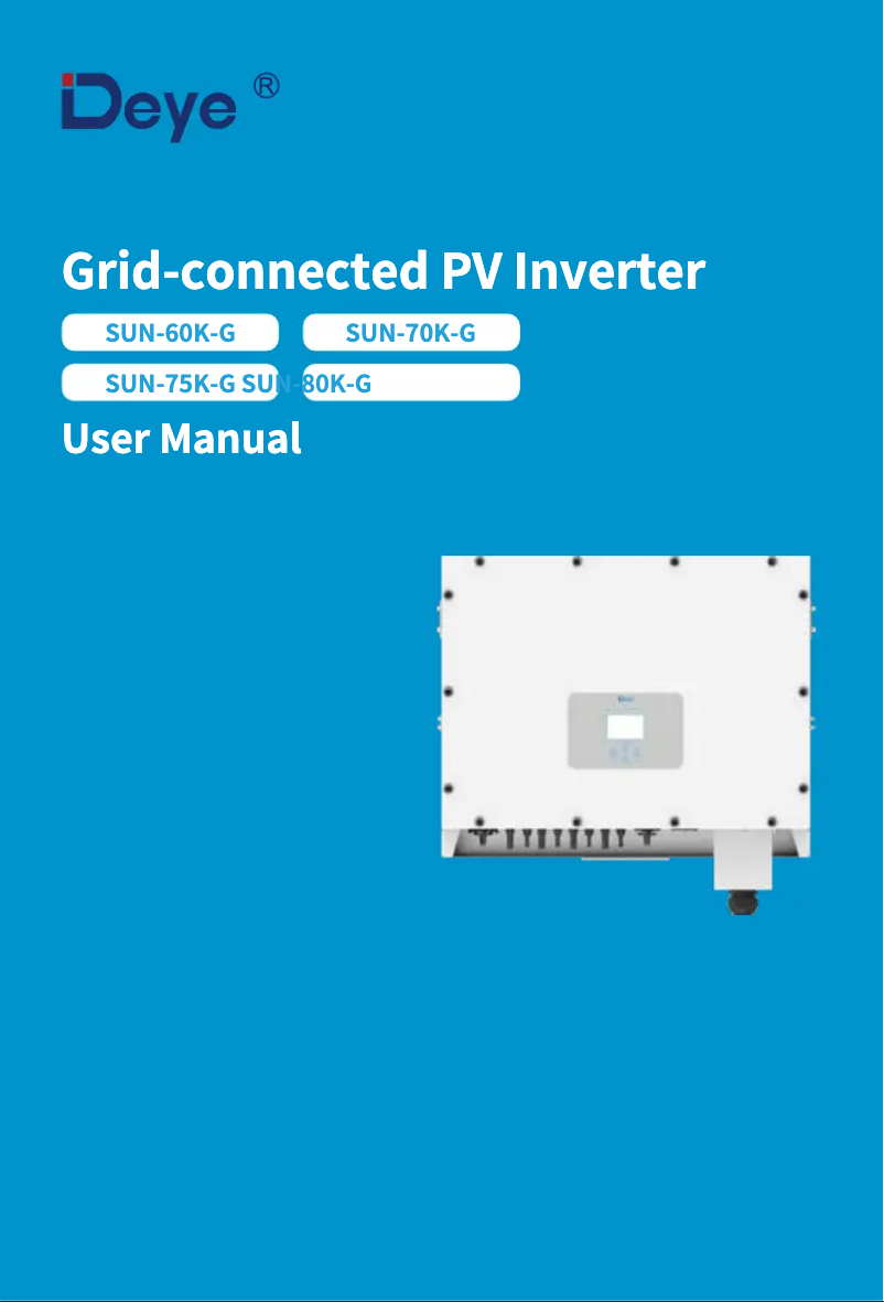 Page 1 de la notice Manuel utilisateur Deye SUN-60K-G
