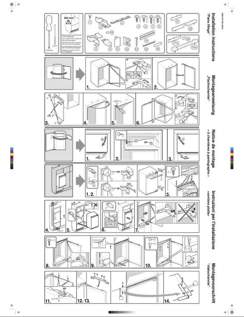 Page 1 de la notice Guide d'installation Bosch KIR18V51
